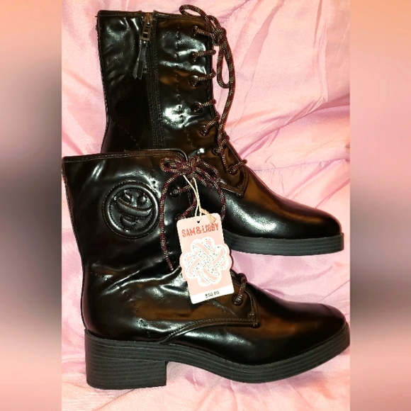 SAM AND LIBBY MELANIE BOOTS BLACK SIZE 11 - Picture 2 of 4